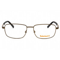 Timberland Men's Eyeglasses - Shiny Dark Brown Metal Rectangular Frame | TB1726 048 ,