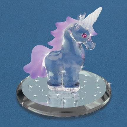 Unicorn Glass Figurine ,
