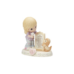 Precious Moments Growing in Grace Age Eleven Porcelain Figurine