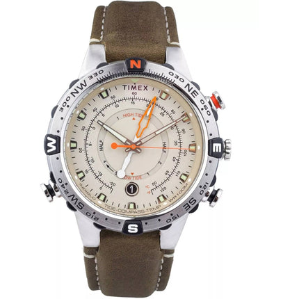 Timex Men's Watch - Expedition Tide-Temp-Compass Beige Dial Green Strap | TW2V49000 ,