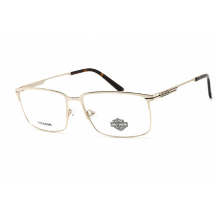 Harley Davidson Men's Eyeglasses - Pale Gold Metal Rectangular Frame | HD9016 032 ,