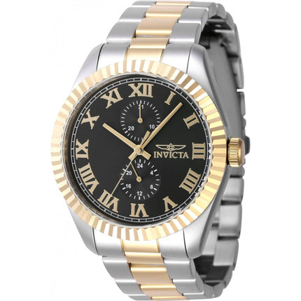 Invicta Men's Watch - Specialty Black Dial Silver and Yellow Gold Bracelet | 47425 ,