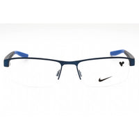 Nike Men's Eyeglasses - Satin Navy Blue Half Rim Rectangular Frame | Nike 8137 416 ,