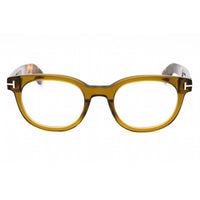 Tom Ford Men's Eyeglasses - Shiny Dark Green Acetate Full Rim Oval | FT5807-B 096 ,