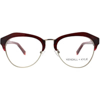 Kendall + Kylie Women's Eyeglasses - Burgundy Geometric Frame | KKO108G OLIVIA 605 ,