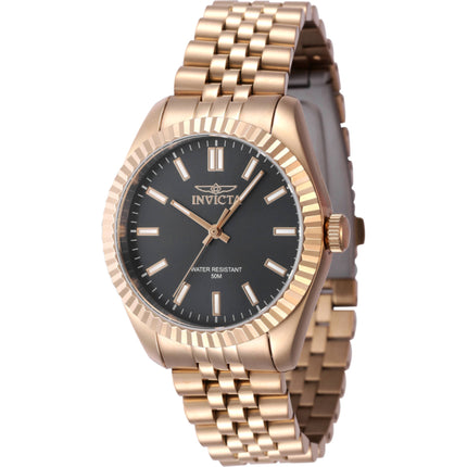 Invicta Women's Watch - Specialty Quartz Black Dial Rose Gold Tone Bracelet | 47508 ,