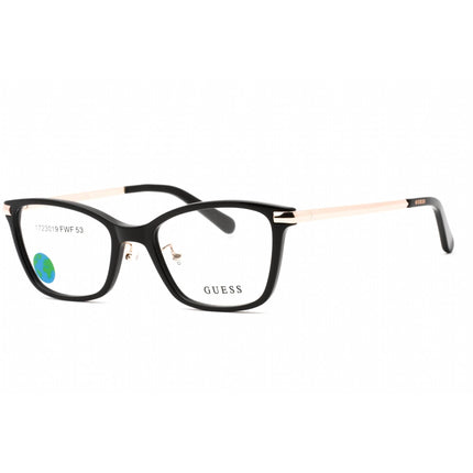 Guess Women's Eyeglasses - Shiny Black Plastic Cat Eye Full Rim Frame | GU2890-D 001 ,