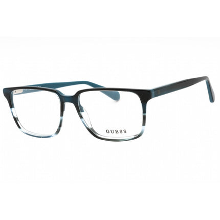 Guess Men's Eyeglasses - Blue/Other Rectangular Full Rim Plastic Frame | GU50047 092 ,