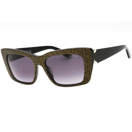 Guess Women's Sunglasses - Shiny Black Acetate Cat Eye Full Rim Frame | GU7890 01B ,