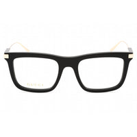 Gucci Men's Eyeglasses - Black/Gold Square Full Rim Plastic Frame | GG1438O 001 ,