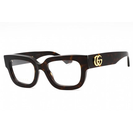 Gucci Women's Eyeglasses - Havana Acetate Full Rim Rectangular Frame | GG1548O 005 ,
