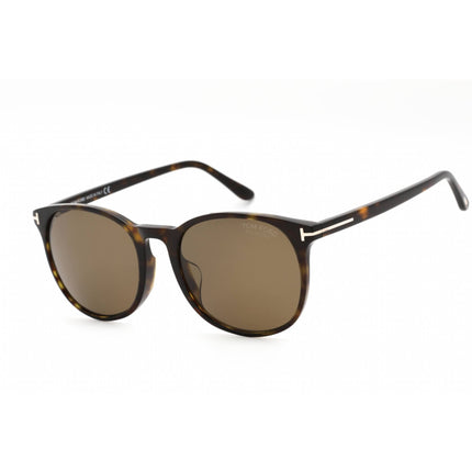 Tom Ford Unisex Sunglasses - Dark Havana Acetate Oval Full Rim Frame | FT0858-F 52H ,