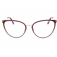 Tom Ford Women's Eyeglasses - Shiny Red Metal Cat Eye Full Rim Frame | FT5840-B 066 ,