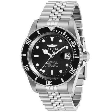 Invicta Men's Automatic Watch - Pro Diver Black Dial Stainless Steel Bracelet| 29178 ,