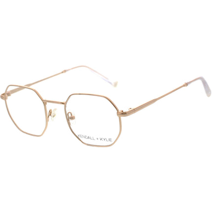 Kendall + Kylie Women's Eyeglasses - Shiny Rose Gold Metal Frame | KKO196 DEZI 780 ,