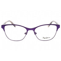 Pepe Jeans Women's Eyeglasses - Purple Metal Cat Eye Frame Clear Demo Lens | PJ1386 C3 ,
