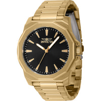 Invicta Men's Watch - Speedway Quartz Black Dial Yellow Gold Steel Bracelet | 46839 ,