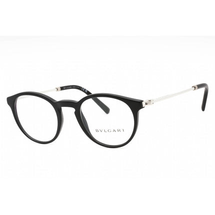 Bvlgari Men's Eyeglasses - Matte Black Plastic Full Rim Round Frame | 0BV3052 5313 ,