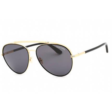 Tom Ford Men's Sunglasses - Black Metal Pilot Full Rim Frame Grey Lens | FT0748 01A ,