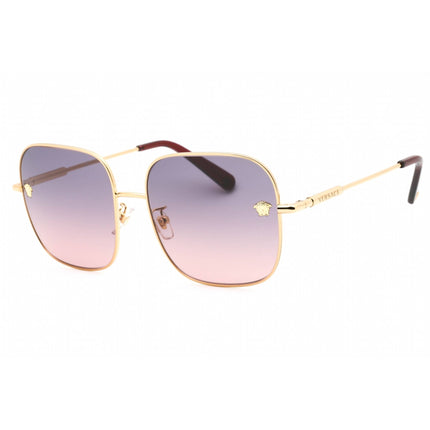 Versace Women's Sunglasses - Gold Metal Square Shape Full Rim Frame | 0VE2246D 1002I6 ,