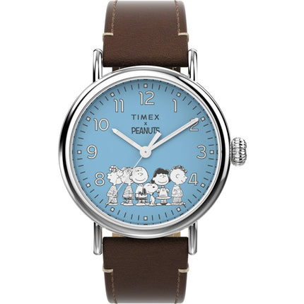 Timex Men's Watch - Standard X Peanuts Gang's All Here Brown Strap | TW2V89800VQ ,