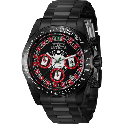 Invicta Men's Watch - Speedway Chronograph Black, Red and Silver Dial Steel | 44646 ,