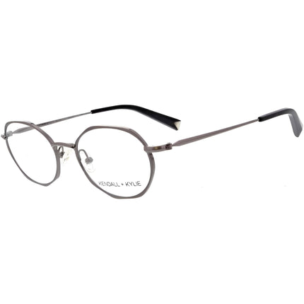 Kendall + Kylie Women's Eyeglasses - Gunmetal Metal Oval Frame | KKO162G ALANA 003 ,