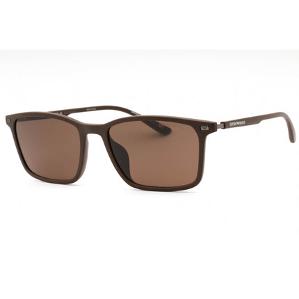 Emporio Armani Men's Sunglasses - Matte Brown Plastic Rectangular | 0EA4223U 610573 ,