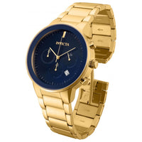Invicta Men's Chronograph Watch - Specialty Quartz Blue Dial Yellow Gold Steel | 29482 ,