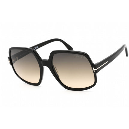 Tom Ford Women's Sunglasses - Shiny Black Plastic Oversized Shape Frame | FT0992 01B ,