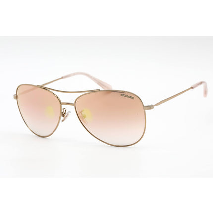 Coach Women's Sunglasses - Light Gold Metal Aviator Full Rim Frame | 0HC7079 90056F ,