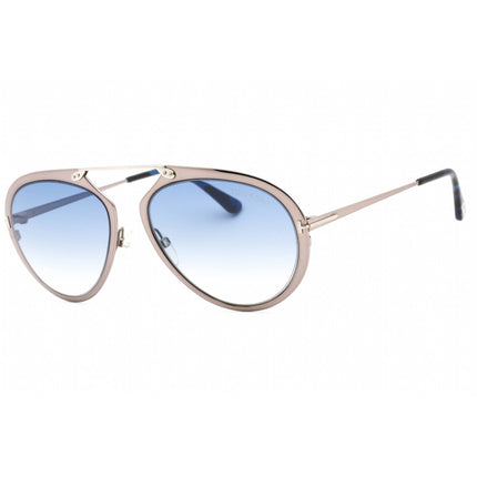 Tom Ford Men's Sunglasses - Shiny Dark Ruthenium Metal Pilot Frame | FT0508 12W ,