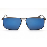 Porsche Men's Sunglasses - Grey Rectangular Full Rim Frame Dark Blue Lens | P8696 C ,