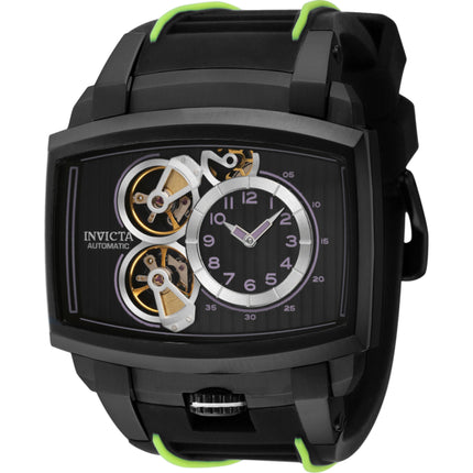 Invicta Men's Watch - Akula Automatic Black Open Heart Dial Silicone Strap | 41696 ,
