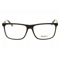 Pepe Jeans Men's Eyeglasses - Brown Plastic Rectangular Full Rim Frame | PJ3376 C3 ,