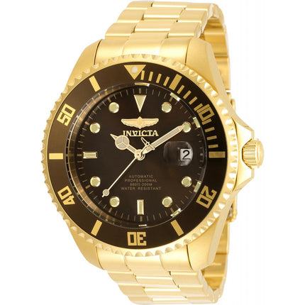 Invicta Men's Automatic Watch - Pro Diver Desert Sand Dial Yellow Gold Steel | 35725 ,