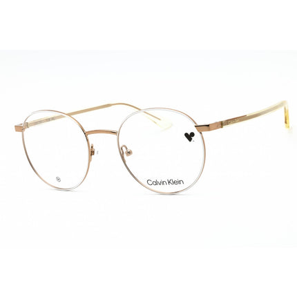 Calvin Klein Unisex Eyeglasses - White Metal Round Shape Full Rim Frame | CK23106 108 ,