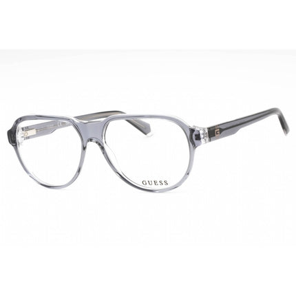 Guess Men's Eyeglasses - Grey/Other Acetate Full Rim Aviator Shape Frame | GU50090 020 ,