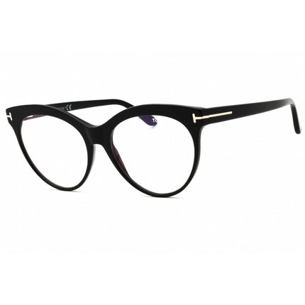 Tom Ford Women's Eyeglasses - Shiny Black Acetate Cat Eye Full Rim | FT5827-B 001 ,