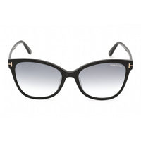 Tom Ford Women's Sunglasses - Shiny Black Plastic Cat Eye Frame | FT0844-F 01B ,