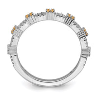 Sterling Silver Stackable Expressions Citrine & Diamond Ring | QSK2158 ,