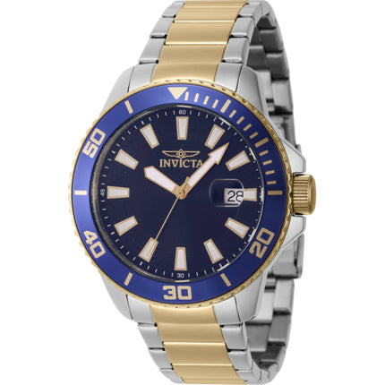 Invicta Men's Watch - Pro Diver Quartz Blue Dial Two Tone Steel Bracelet | 46071 ,