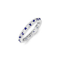 Sterling Silver Stackable Expressions Created Sapphire Ring | QSK1231 ,