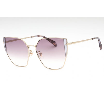 Police Women's Sunglasses - Shiny Light Gold Metal Cat Eye Full Rim | SPLL38 594Y ,