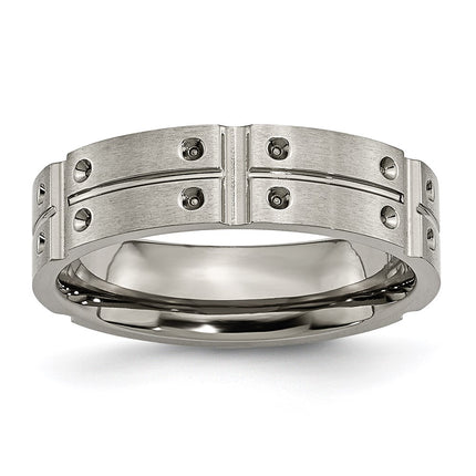 Titanium 6mm Brushed and Polished Band | TB319 ,