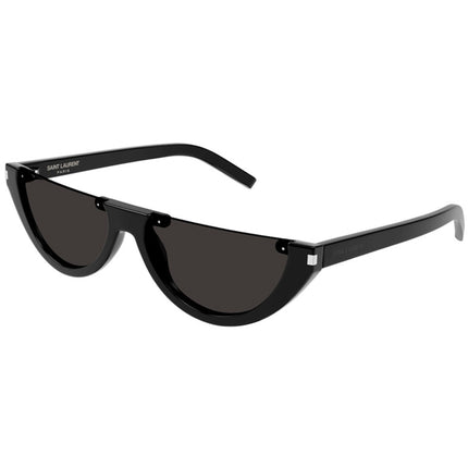 Saint Laurent Unisex Sunglasses - Black Acetate Cat Eye Frame Black Lens | SL563 001 ,
