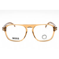 Hugo Boss Men's Eyeglasses - Beige Plastic Square Full Rim Frame | BOSS 1510 010A 00 ,