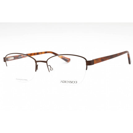Adensco Women's Eyeglasses - Brown Metal Cat Eye Shape Half Rim Frame | AD 235 009Q 00 ,