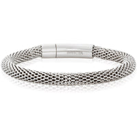 Invicta Men's Chain Cuff Bracelet - Silver Stainless Steel Mesh 6mm, Large | B8575-L ,