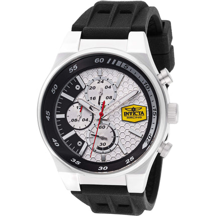 Invicta Men's Watch - Invicta Racing Quartz White Dial Black Silicone Strap | 47736 ,